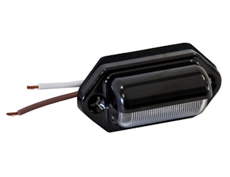 Buyers Products Company 5622130 2 Inch Black License/Utility Light With 2 Leds And Blunt Cut Leads - Bulk