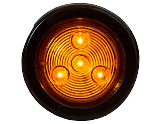 Buyers Products Company 5622202 2 Inch Amber Round Marker/Clearance Light With 4 Leds Kit (Includes Grommet)