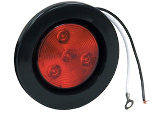 Buyers Products Company 5622514 2.5 Inch Red Round Clearance/Marker Light Kit With 4 Leds