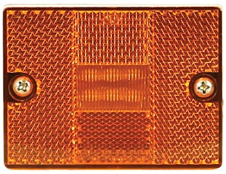 Buyers Products Company 5622726 2.875 Inch Amber Rectangular Marker/Clearance Light With Reflex With 6 Led