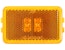 Buyers Products Company 5623123 3.125 Inch Amber Rectangular Marker/Clearance Light With Reflex With 2 Led
