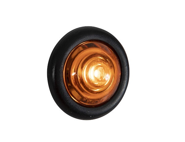 Buyers Products Company 5623424 .75 Inch Round Marker Clearance Lights - 1 Amber Led With Stripped Leads