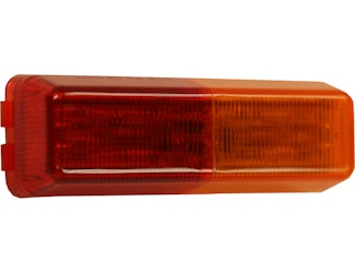 Buyers Products Company 5623712 3.75 Inch Amber/Red Rectangular Marker/Clearance Light With 2 Led