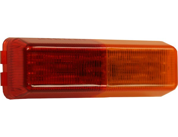 Buyers Products Company 5623712 3.75 Inch Amber/Red Rectangular Marker/Clearance Light With 2 Led