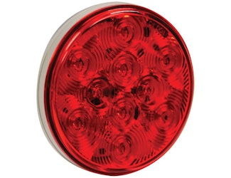 Buyers Products Company 5624151 4 Inch Red Round Stop/Turn/Tail Light With 10 Led With Amp-Style Connection