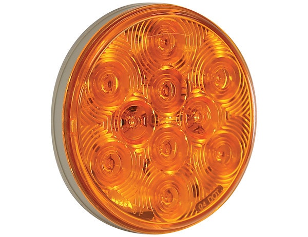 Buyers Products Company 5624251 4 Inch Amber Round Turn Signal Light With 10 Led With Amp-Style Connection