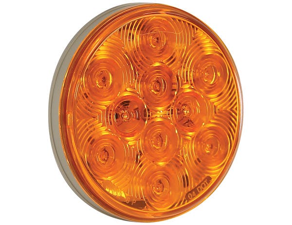 Buyers Products Company 5624251 4 Inch Amber Round Turn Signal Light With 10 Led With Amp-Style Connection