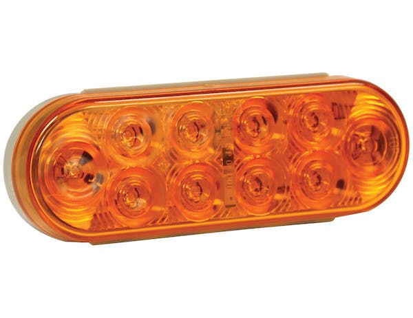 Buyers Products Company 5626211 6 Inch Amber Oval Turn Signal Light With 10 Led