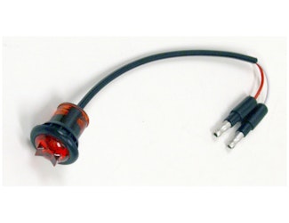 Buyers Products Company 5627511 .75 Inch Round Marker Clearance Lights - 1 Led Red With Male Bullets