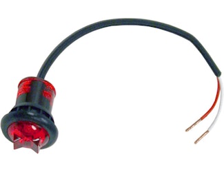 Buyers Products Company 5627512 .75 Inch Round Marker Clearance Lights - 1 Led Red With Stripped Leads