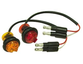 Buyers Products Company 5627521 .75 Inch Round Marker Clearance Lights - 1 Led Amber With Male Bullets