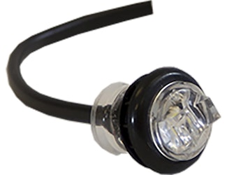 Buyers Products Company 5627532 .75 Inch Round Marker Clearance Lights - 1 Led Clear With Stripped Leads