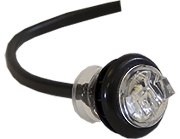 Buyers Products Company 5627532 .75 Inch Round Marker Clearance Lights - 1 Led Clear With Stripped Leads