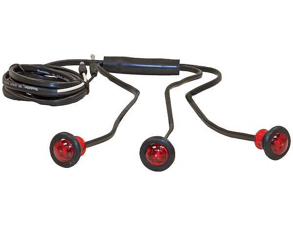 Buyers Products Company 5627533 .75 Inch Red Id Light Kit With Male Bullets With 9 Led