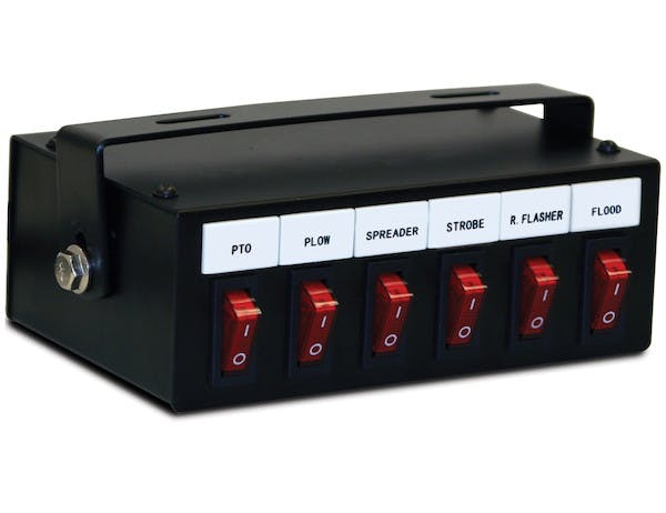 Buyers Products Company 6391106 6 Function Backlit Pre-Wired  Switch Box  Fused With Relay And Circuit Breaker