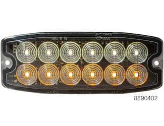 Buyers Products Company 8890402 Amber/Clear Dual Row Ultra Thin 5 Inch Led Strobe Light