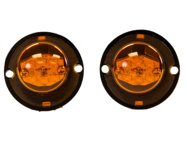 Buyers Products Company 8891216 15 Foot Amber Bolt-On Hidden Strobe Kits With In-Line Flashers With 6 Led