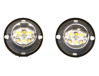 Buyers Products Company 8891227 25 Foot Amber/Clear Bolt-On Hidden Strobe Kits With In-Line Flashers With 6 Led