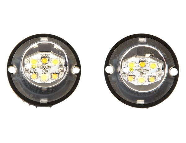 Buyers Products Company 8891227 25 Foot Amber/Clear Bolt-On Hidden Strobe Kits With In-Line Flashers With 6 Led