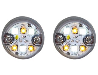 Buyers Products Company 8891327 25 Foot Amber/Clear Push-On Hideaway Strobe Kit With In-Line Flashers With 6 Led