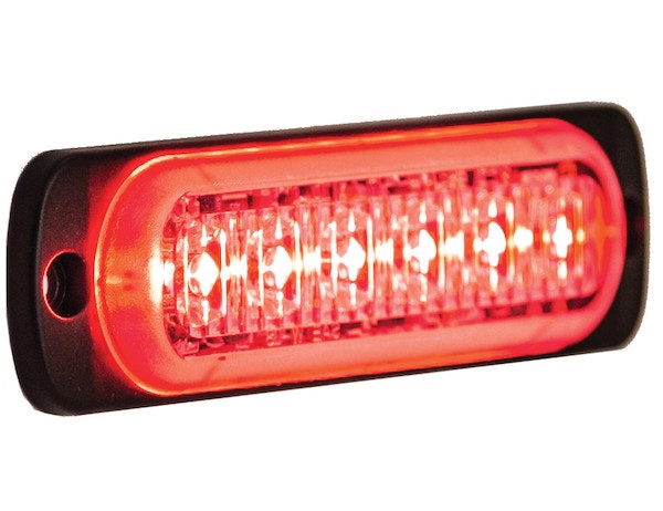 Buyers Products Company 8891903 Thin 4.5 Inch Red Horizontal Led Strobe Light