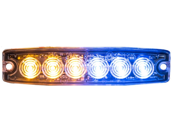 Buyers Products Company 8892208 Ultra Thin 5 Inch Amber/Blue Led Strobe Light