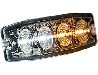 Buyers Products Company 8892242 Ultra Thin 4.5 Inch Amber/Clear Led Strobe Light