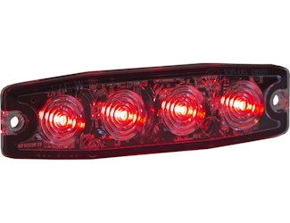 Buyers Products Company 8892243 Ultra Thin 4.5 Inch Red Led Strobe Light