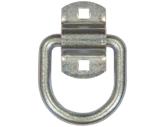 Buyers Products Company B38ZW 1/2 Inch Forged D-Ring With 2-Hole Mounting Bracket - White Zinc Plated