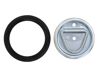 Buyers Products Company B703 Surface Mounted Or Recessed Rope Ring Zinc Plated With Plastic Bezel