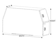 Buyers Products Company BP855924W 59X24X85 Inch Flat Floor White Steel Backpack Truck Box