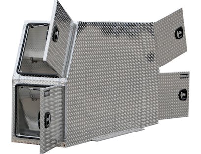 Diamond Tread Aluminum Backpack Truck Box with Flat Floor Series