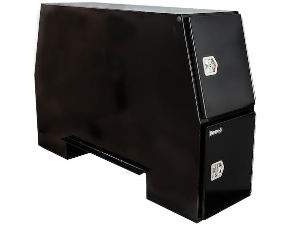 Buyers Products Company BP855524B 55X24X85 Inch Black Steel Backpack Truck Box - 9.1 Inch Offset Floor