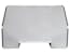 Buyers Products Company BP855524W 55X24X85 Inch Offset Floor White Steel Backpack Truck Box - 9.1 Inch Offset