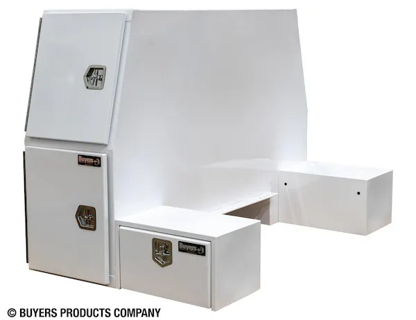 Buyers Products Company BP855548W 85x55x48 Inch White Steel L-Pack