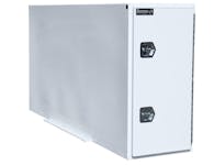 Buyers Products Company BP964824W White Steel Straight Side Backpack Truck Box - T-Handle Latch