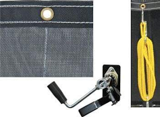 Buyers Products Company DTR7018 Aluminum Tarp System With Mesh Tarp 7 X 18 Foot