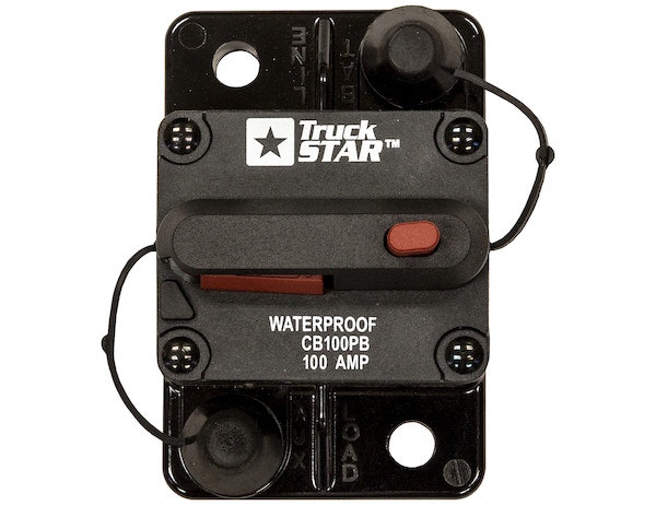 Buyers Products Company CB100PB 100 Amp Circuit Breaker With Manual Push-To-Trip Reset