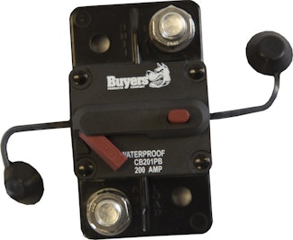 Buyers Products Company CB201PB 200 Amp Circuit Breaker With Manual Push-To-Trip Reset With Large Frame