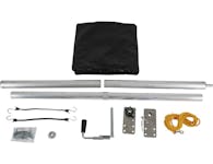 Buyers Products Company DTT7018S Aluminum Tarp System With Round Axle And Solid Tarp (7 X 18 Foot)