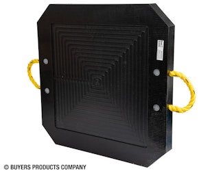 Buyers Products Company OP242422 Ultra High Density Poly Outrigger Pad With Square Recess - 24 X 24 X 2 Inch