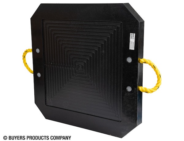 Buyers Products Company OP242422 Ultra High Density Poly Outrigger Pad With Square Recess - 24 X 24 X 2 Inch