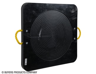 Buyers Products Company OP303024 Ultra High Density Poly Outrigger Pad With Recessed Radius - 30 X 30 X 2 Inch