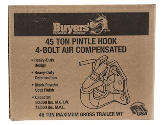 Buyers Products Company P45AC4K 45 Ton 4-Hole Air Compensated Pintle Hook Kit With Brake Chamber And Bracket