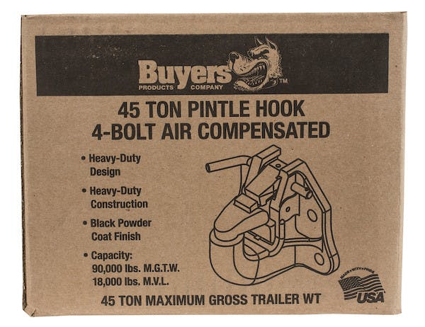Buyers Products Company P45AC4 45 Ton 4-Hole Air Compensated Pintle Hook