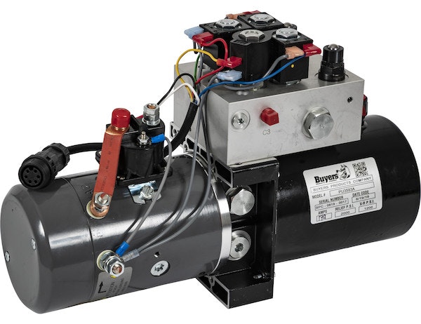 Buyers Products Company PU3593A Buyers 4-Way/3-Way Dc Power Unit-Electric Controls Horizontal