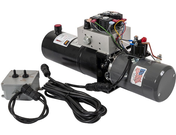 Buyers Products Company PU3593LRA Buyers 4-Way/3-Way Dc Power Unit-Electric Controls Horizontal