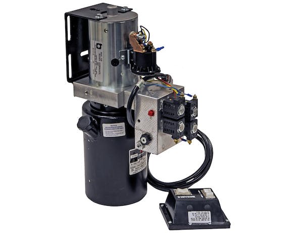Buyers Products Company PU3593LRV 4-Way/3-Way Dc Power Unit-Electric Controls Vertical 0.75 Gallon Reservoir