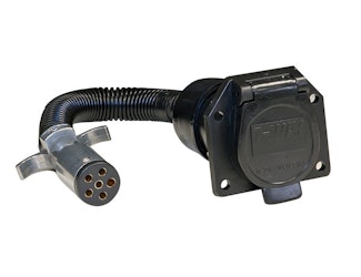 Buyers Products Company TC1067P 6-Way Round To 7-Way Flat Rv Adapter With 8 Inch Prewired Cable