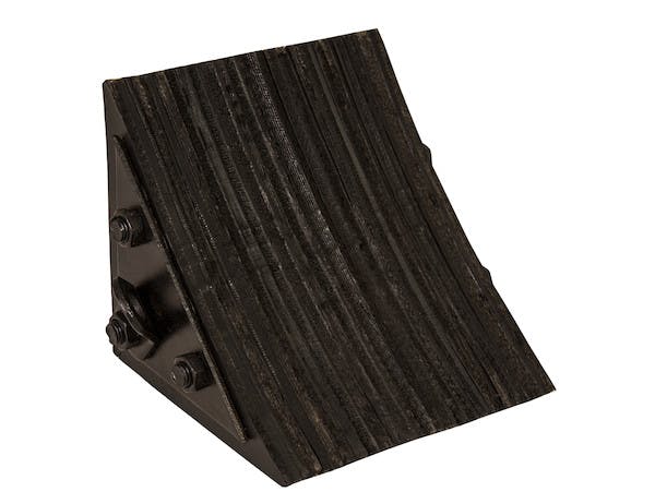 Buyers Products Company WC0888 Heavy Duty Rubber Wheel Chock With Retaining Bracket For Chains 8.75X8X8 Inch
